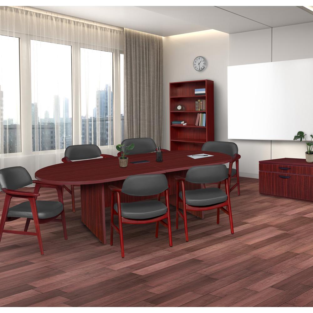 Legacy 95" Racetrack Conference Table with Power Data Grommet- Mahogany. Picture 2