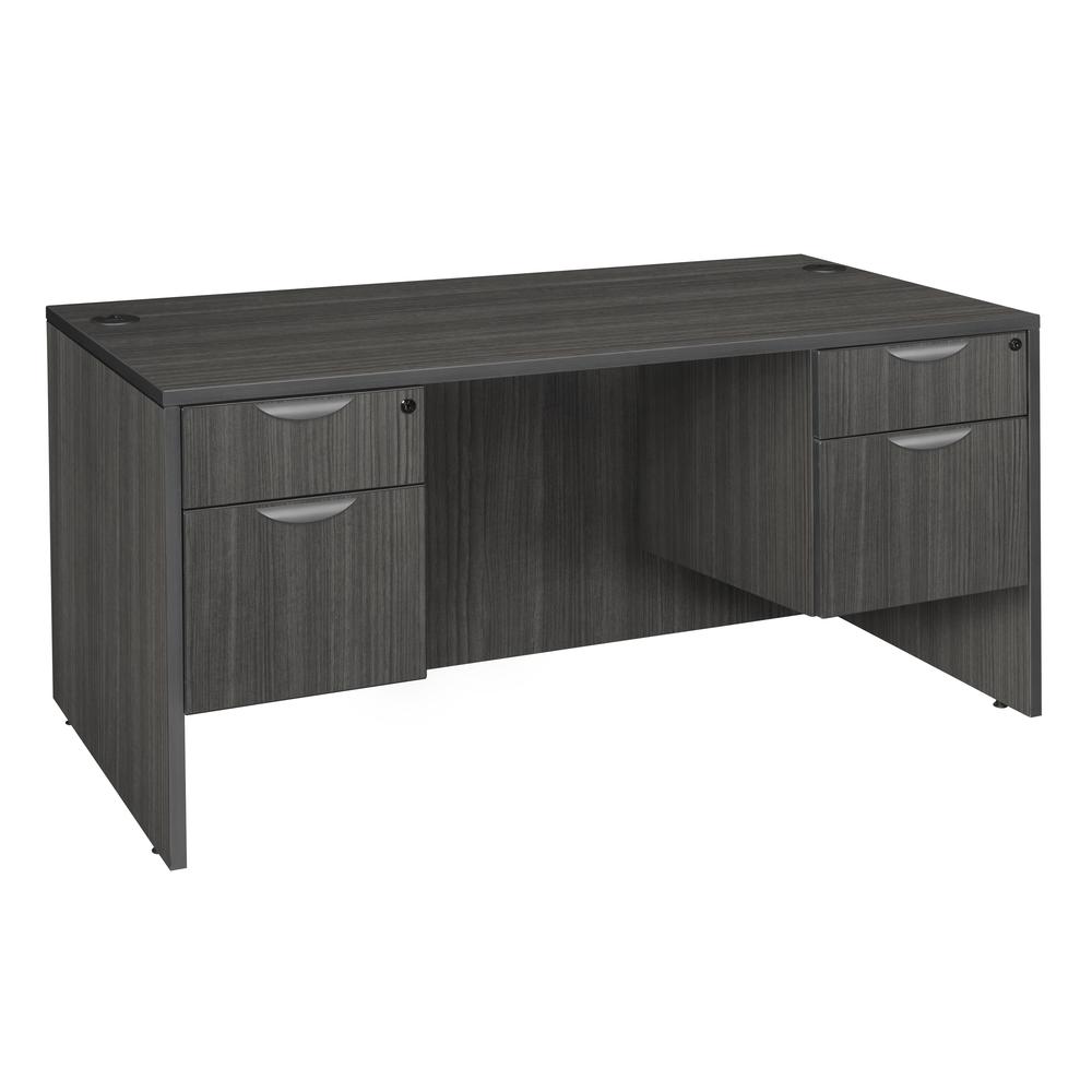 Legacy 71" Double Pedestal Desk- Ash Grey. Picture 1