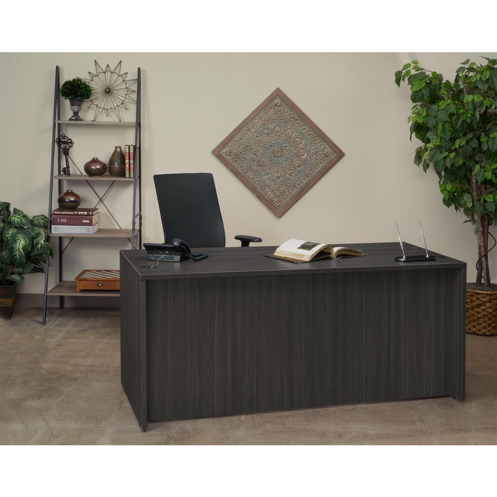 Legacy 66" Double Full Pedestal Desk- Ash Grey. Picture 3