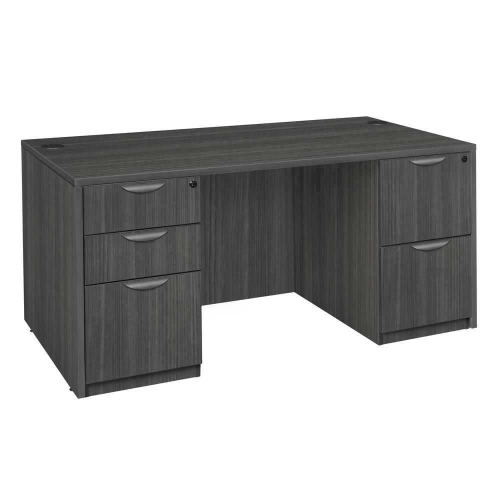 Legacy 71" Full Double Pedestal Desk- Ash Grey. Picture 1