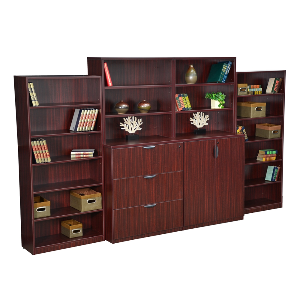 Legacy Stand Up Side to Side Storage Cabinet/ Lateral File- Mahogany. Picture 3