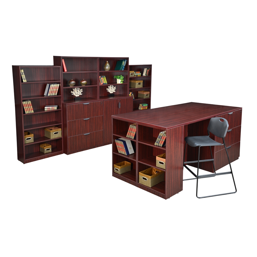 Legacy 71" High Bookcase- Mahogany. Picture 4