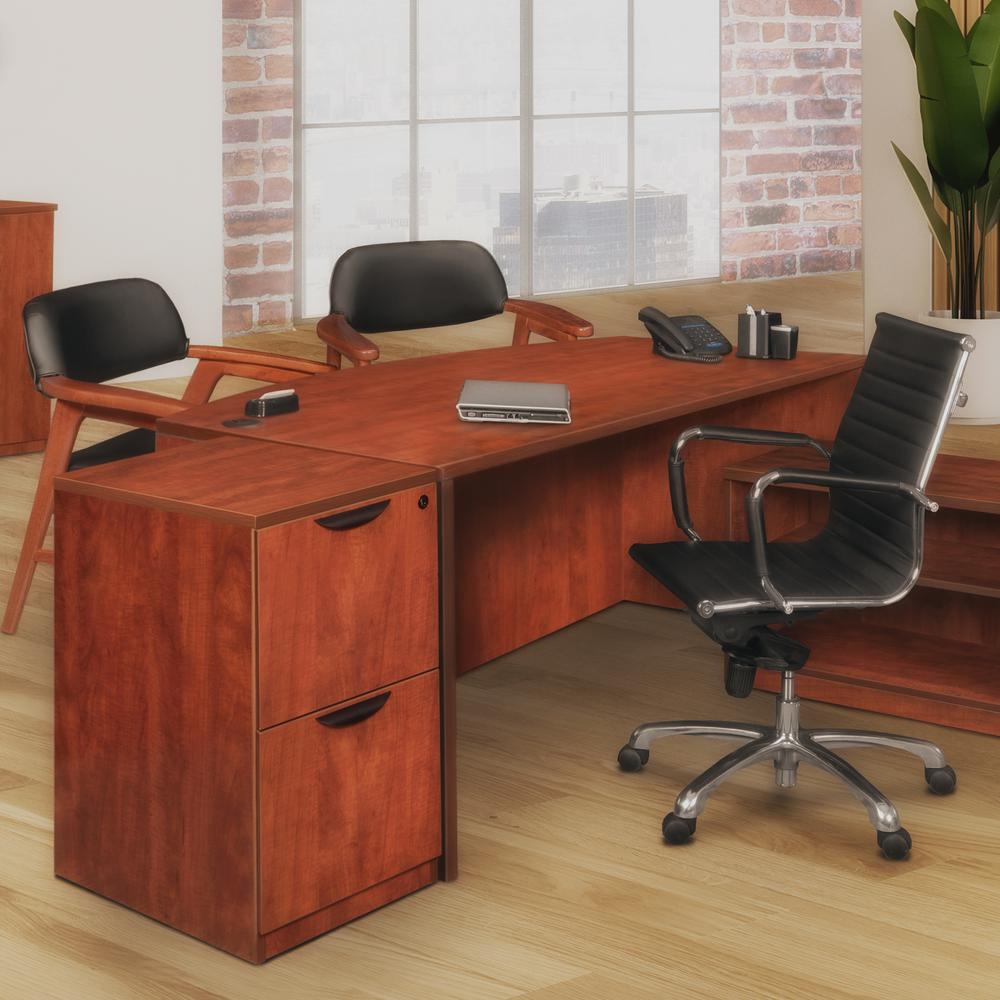 Legacy Deskside 2 Drawer File Cabinet- Cherry. Picture 4