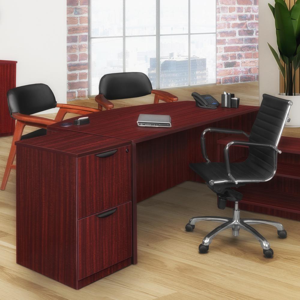 Legacy Deskside 2 Drawer File Cabinet- Mahogany. Picture 3