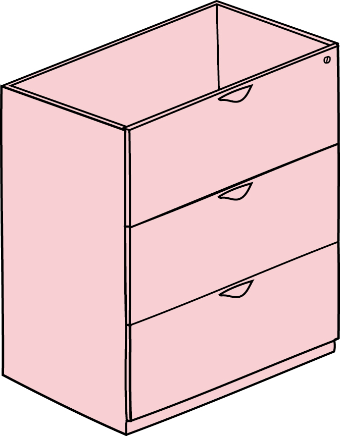 Legacy Stand Up Lateral File (w/o Top)- Cherry. Picture 2