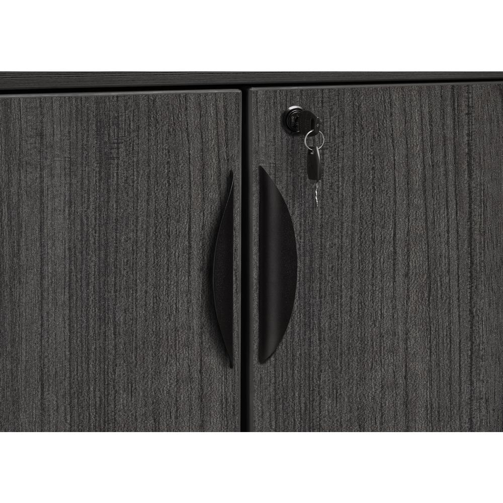 Legacy Lateral File with Stackable Storage Cabinet- Ash Grey. Picture 8