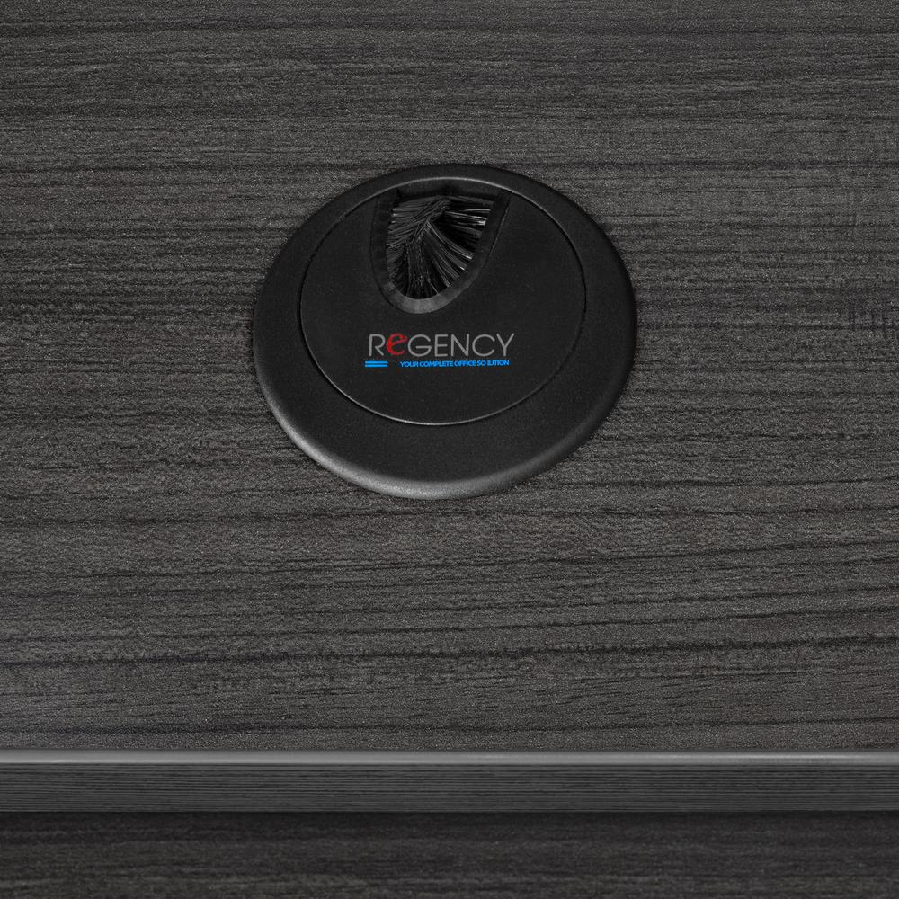 Legacy Reception Desk Return Shell- Ash Grey. Picture 4