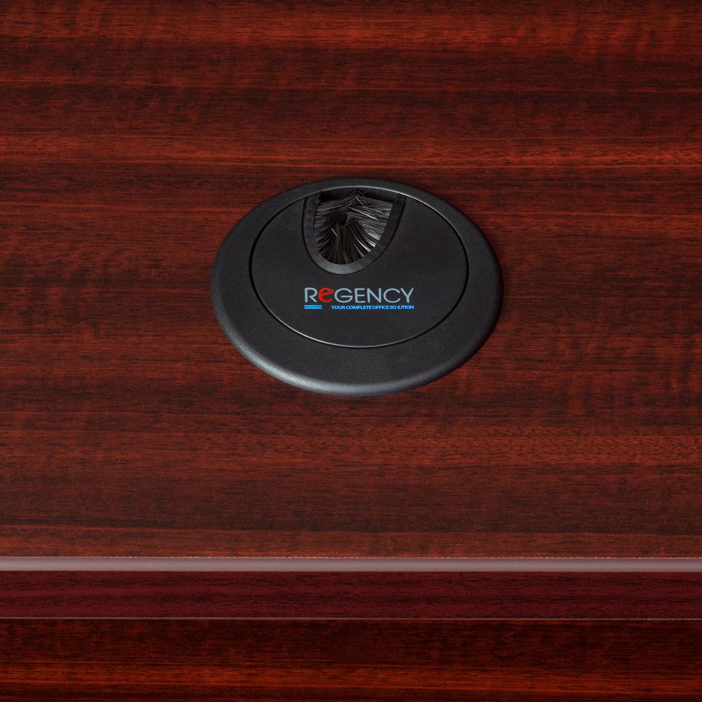 Legacy 42" Single Pedestal Desk with Pencil Drawer- Mahogany. Picture 3