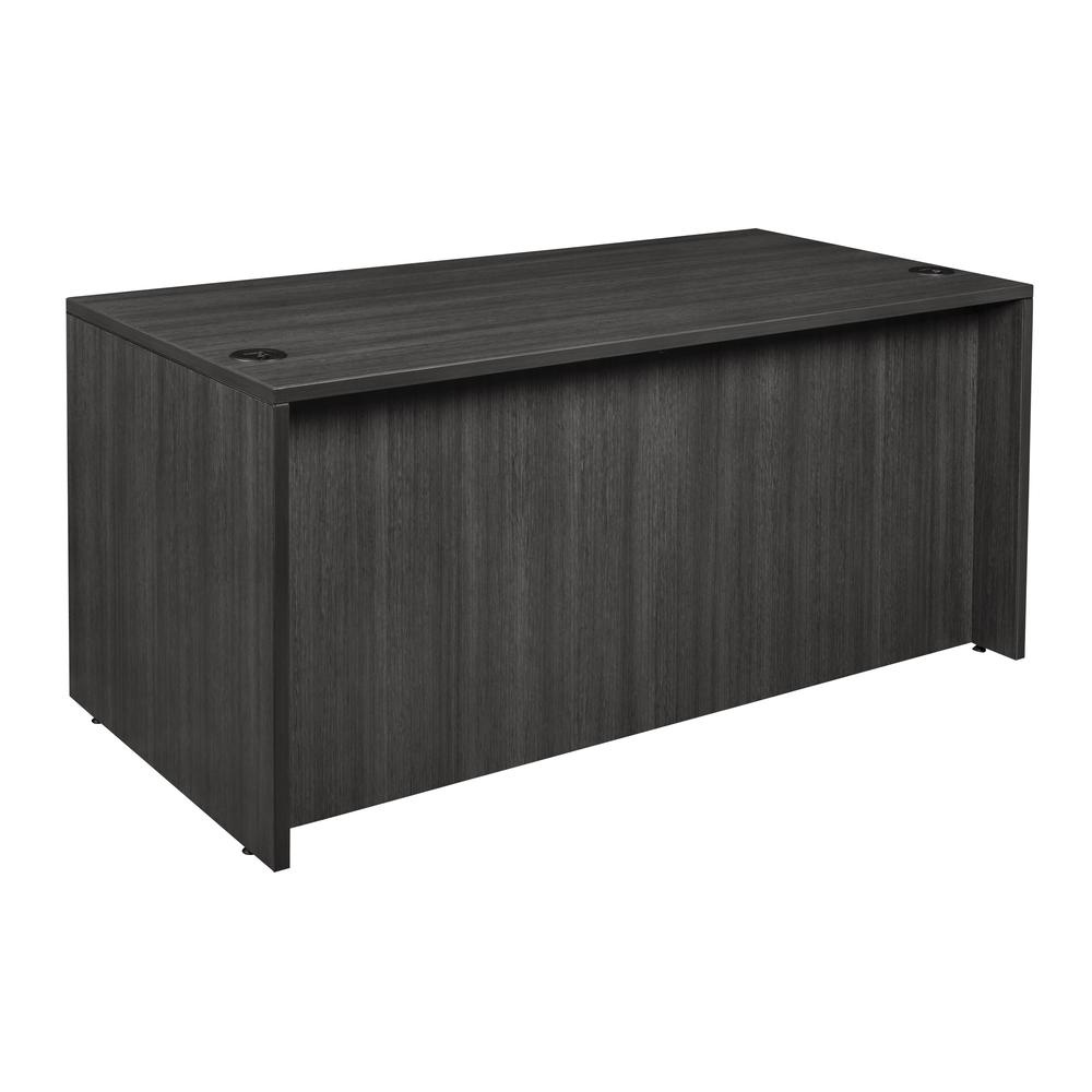 Legacy 60" Single Pedestal Desk- Ash Grey. Picture 4