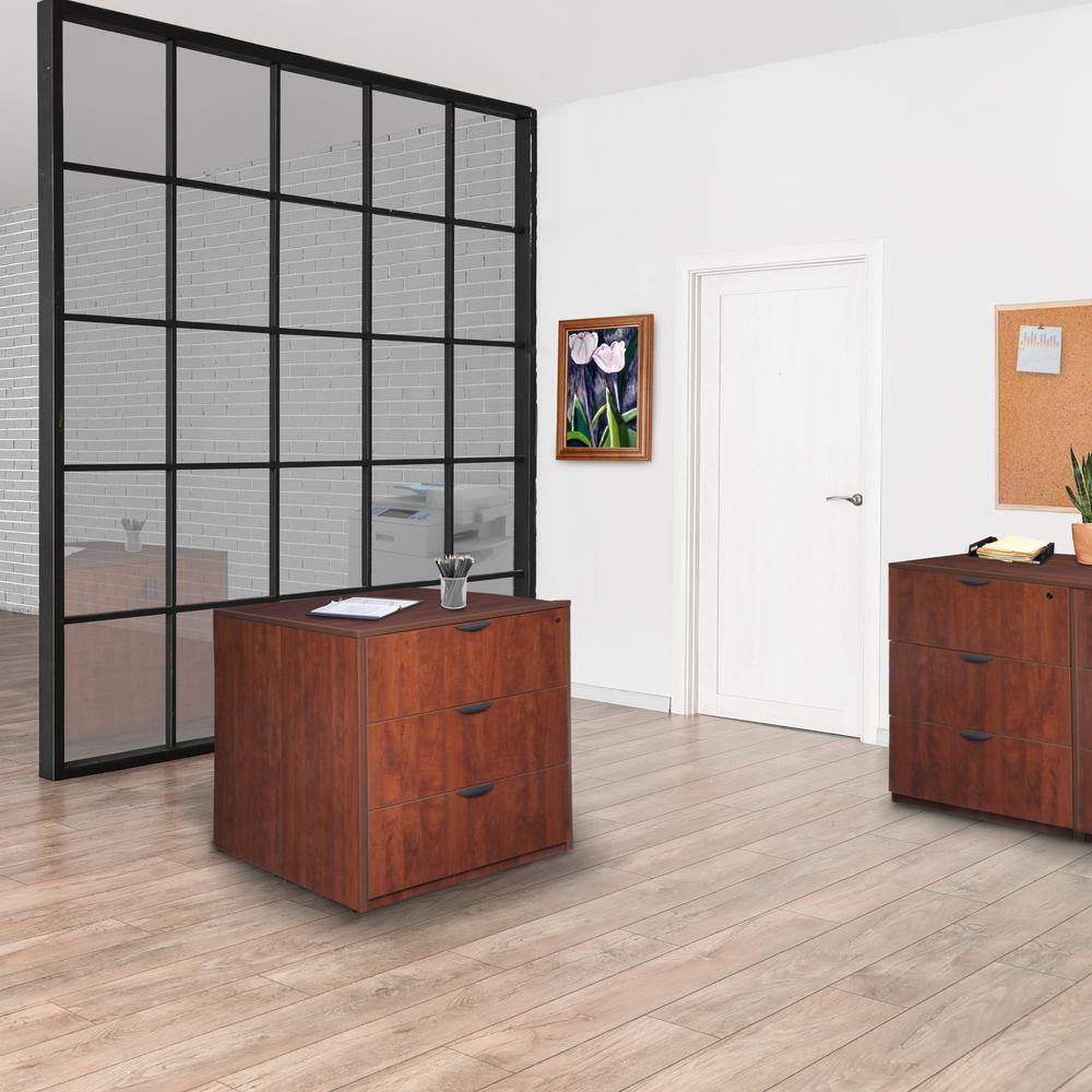 Legacy Stand Up Back to Back Storage Cabinet/ Lateral File- Cherry. Picture 2
