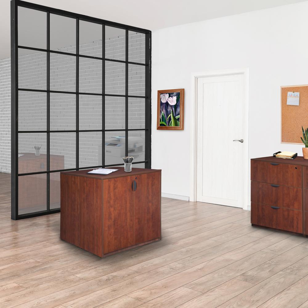 Legacy Stand Up Back to Back Storage Cabinet/ Storage Cabinet- Cherry. Picture 6