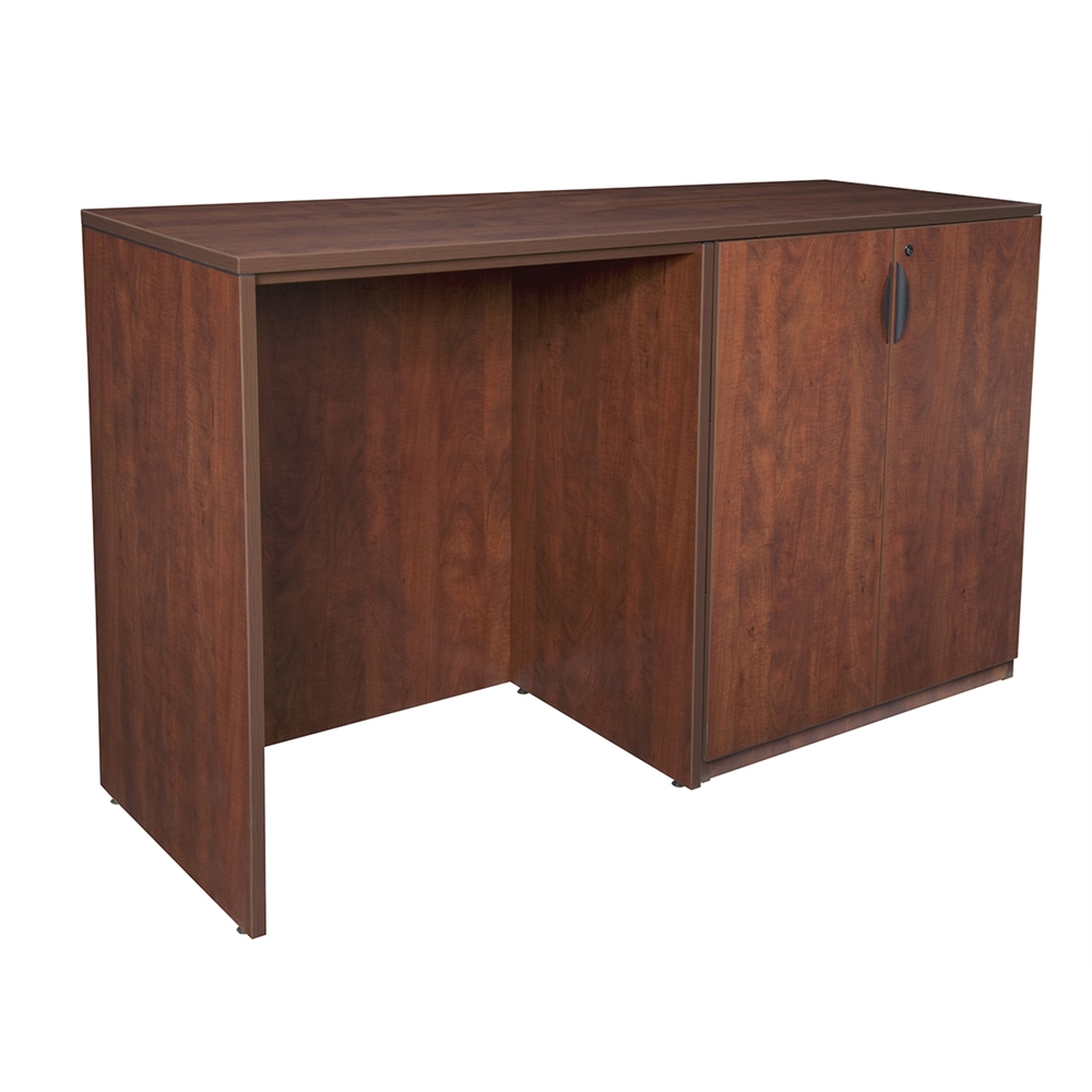 Legacy Stand Up Side to Side Storage Cabinet/ Desk- Cherry. Picture 1