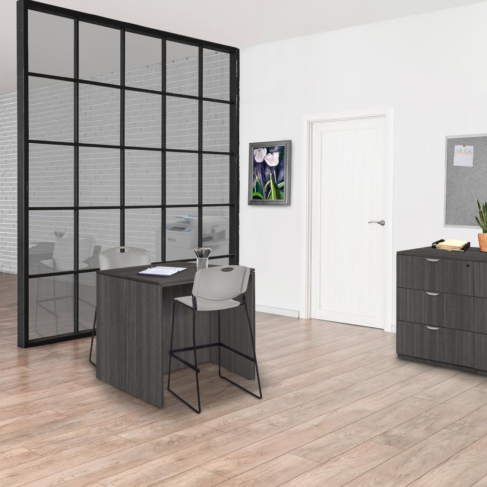 Legacy Stand Up Back to Back Desk/ Desk- Ash Grey. Picture 3