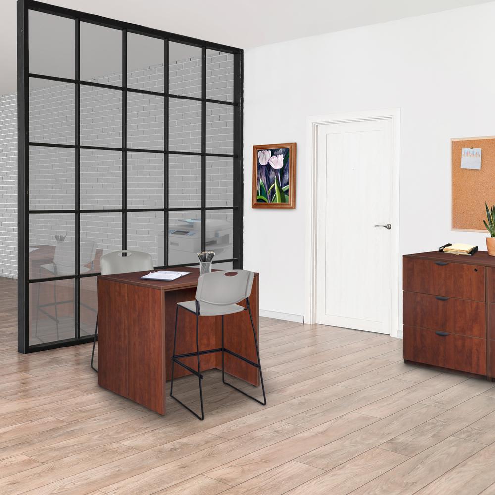 Legacy Stand Up Back to Back Desk/ Desk- Cherry. Picture 4