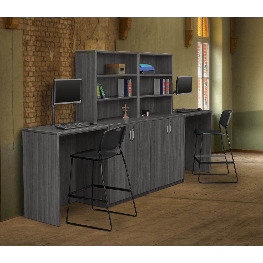 Legacy Stand Up Desk (w/o Top)- Ash Grey. Picture 2