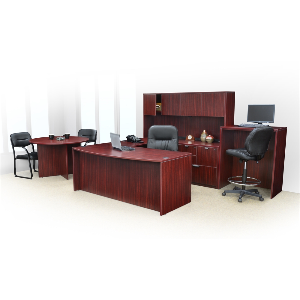 Legacy 42" Round Conference Table- Mahogany. Picture 3