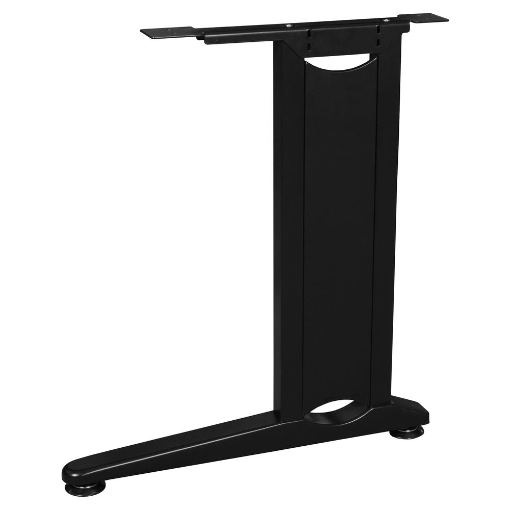 Fusion Computer Table Center Leg- Black. Picture 1