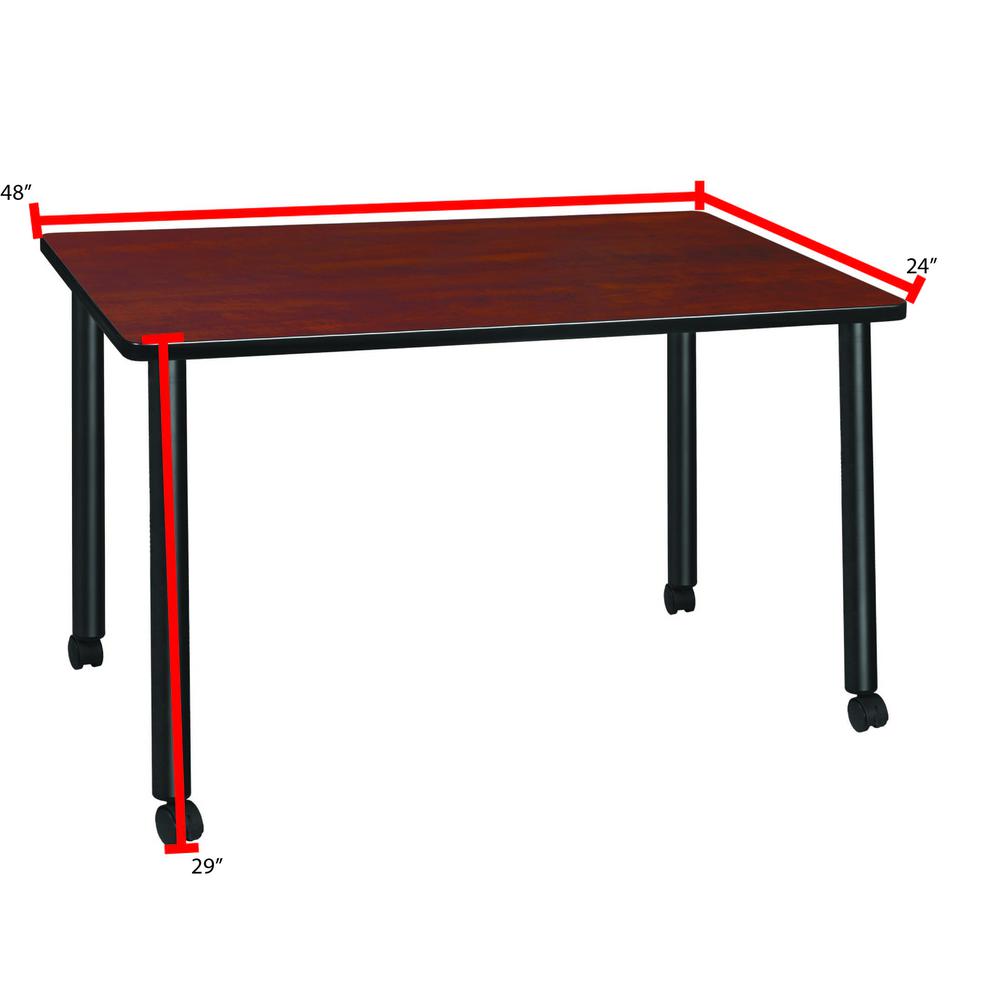 Regency Kee 48 x 24 in. Mobile Desk with Storage. Picture 5