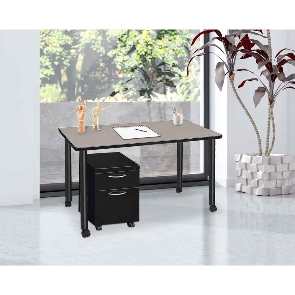 Regency Kee 48 x 24 in. Mobile Desk with Storage. Picture 3