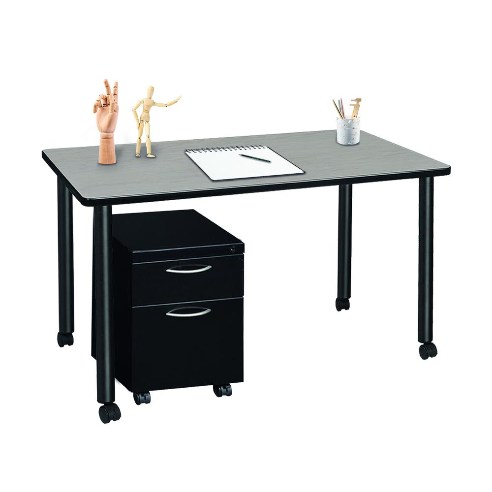 Regency Kee 48 x 24 in. Mobile Desk with Storage. Picture 10