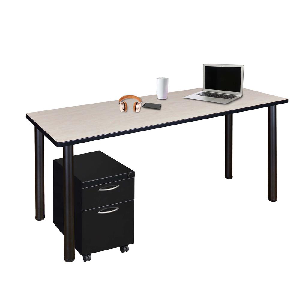 Regency Kee 60 x 24 in. Mobile Desk with Storage. Picture 1