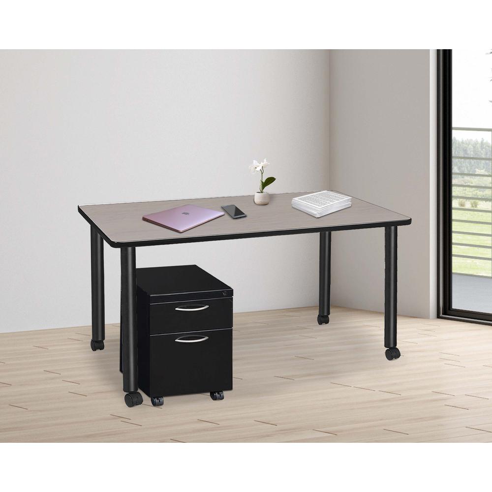 Regency Kee 60 x 24 in. Mobile Desk with Storage. Picture 3