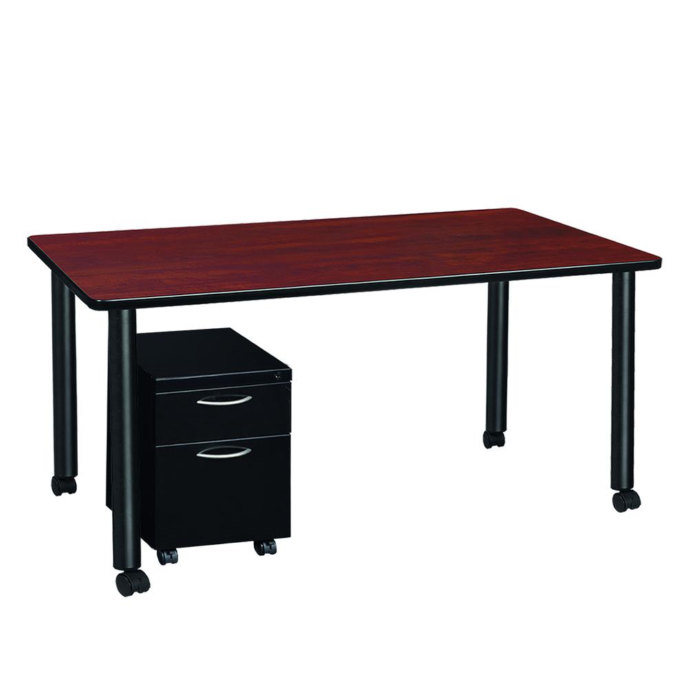Regency Kee 66 x 24 in. Mobile Desk with Storage. Picture 5