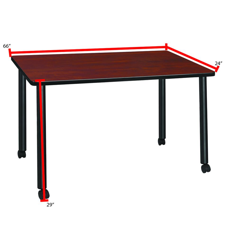 Regency Kee 66 x 24 in. Mobile Desk with Storage. Picture 4