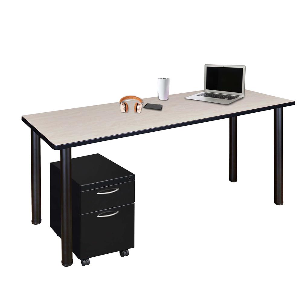 Regency Kee 66 x 24 in. Mobile Desk with Storage. Picture 1