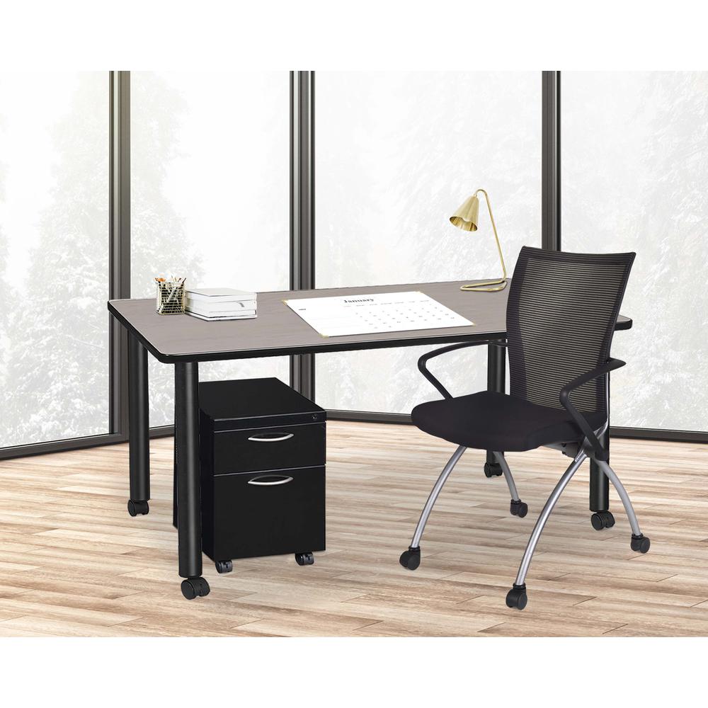Regency Kee 66 x 24 in. Mobile Desk with Storage. Picture 3