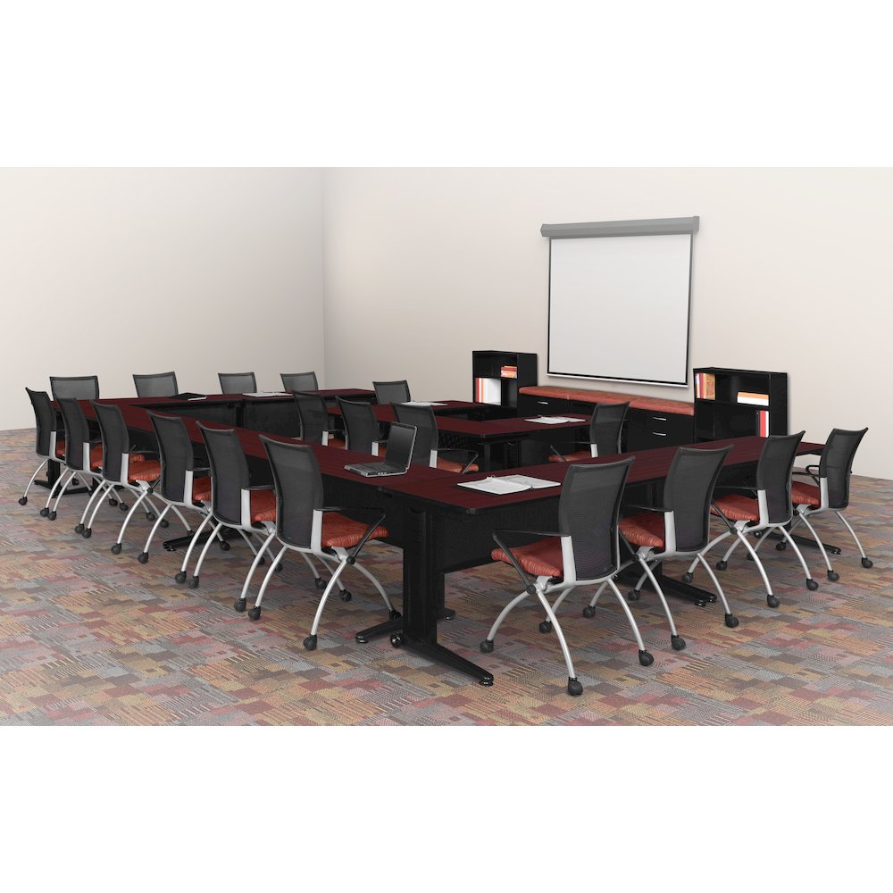 42 x 24 in. Seminar Training Table- Mahogany. Picture 6