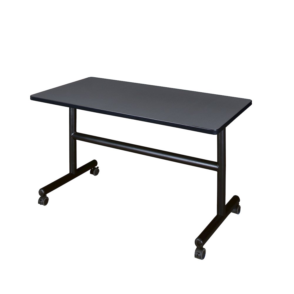 48 x 30 in. Flip-Top Training Nesting Table- Grey. Picture 1