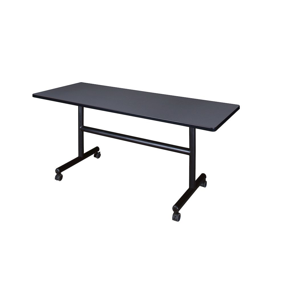 60 x 24 in. Flip-Top Training Nesting Table- Grey. Picture 1