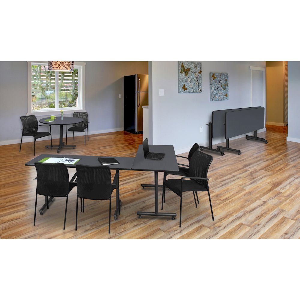 60 x 24 in. Flip-Top Training Nesting Table- Grey. Picture 7