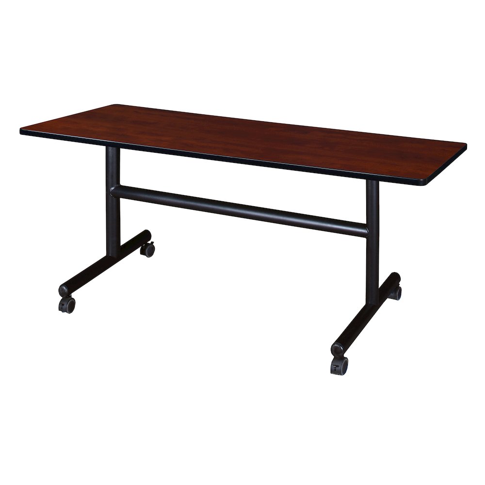 60 x 30 in. Flip-Top Training Nesting Table- Cherry. Picture 1