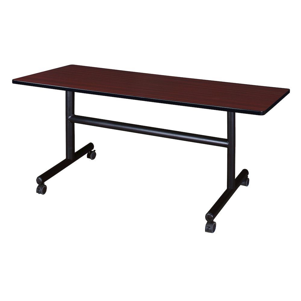 60 x 30 in. Flip-Top Training Nesting Table- Mahogany. Picture 1