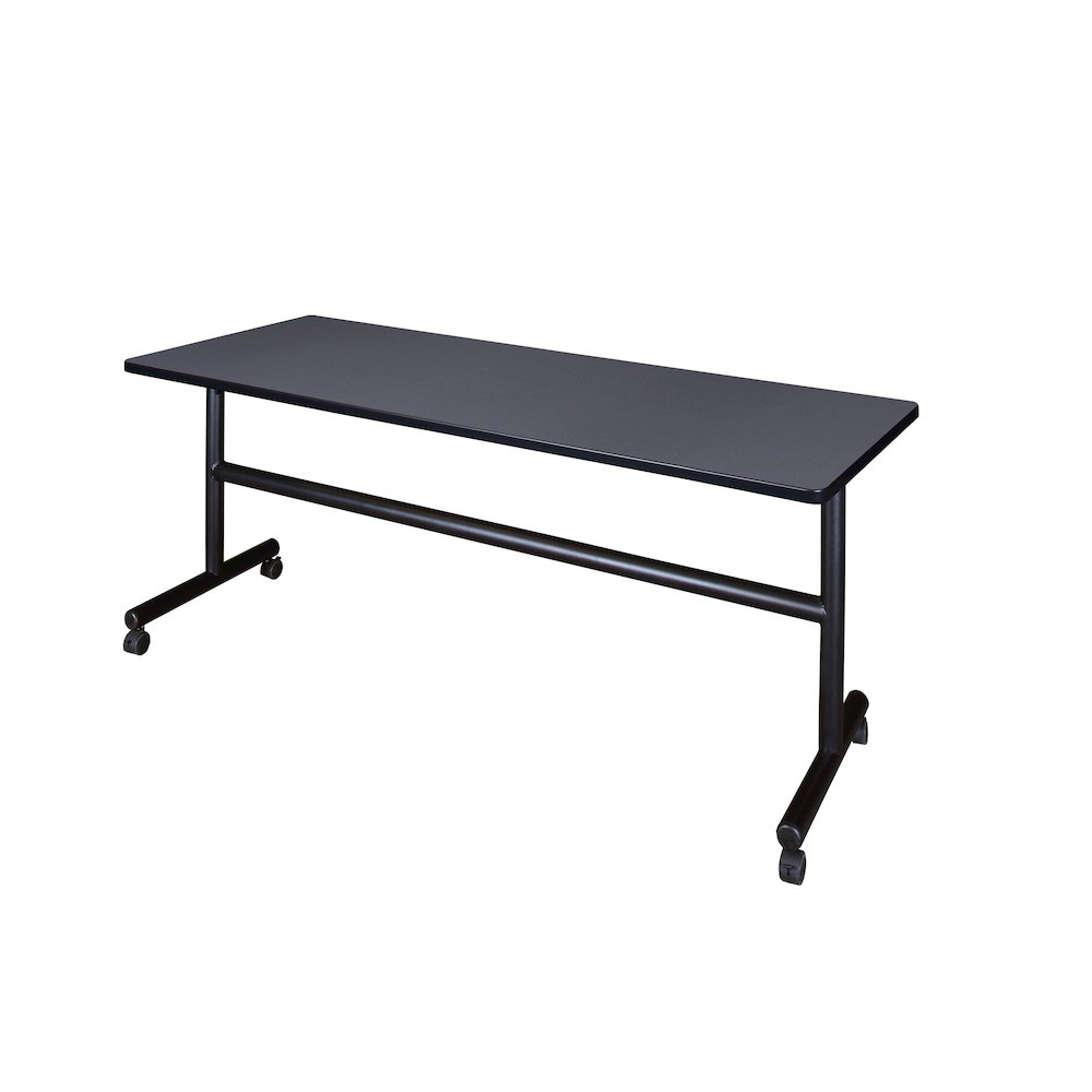 72 x 24 in. Flip-Top Training Nesting Table- Grey. Picture 1