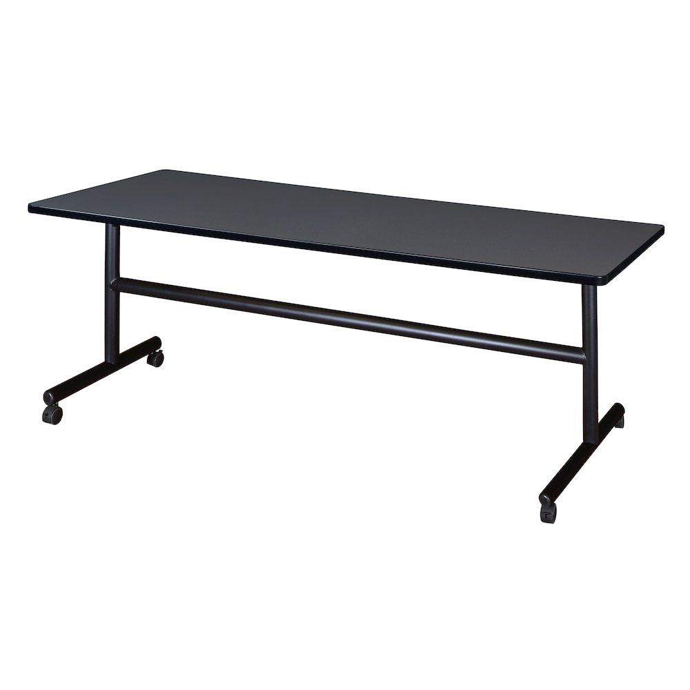 72 x 30 in. Flip-Top Training Nesting Table- Grey. Picture 1