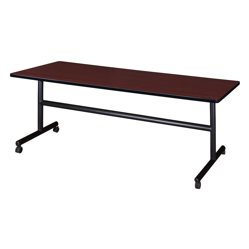 72 x 30 in. Flip-Top Training Nesting Table- Mahogany. Picture 1
