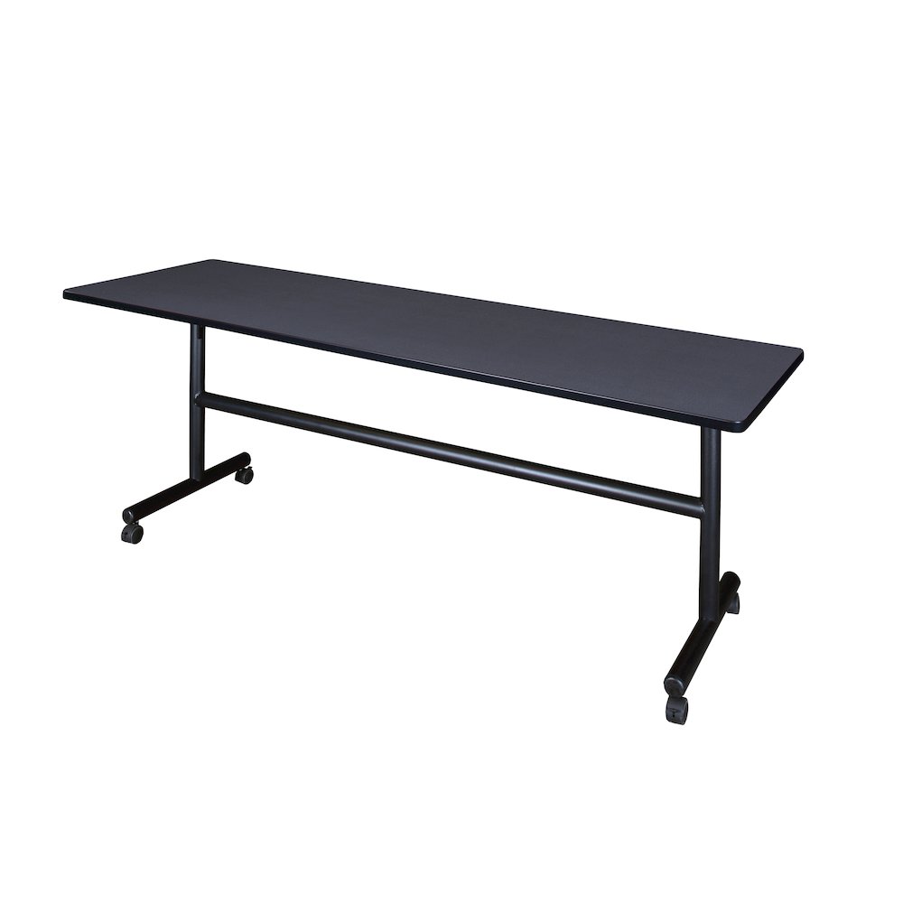 84 x 24 in. Flip-Top Training Nesting Table- Grey. Picture 1