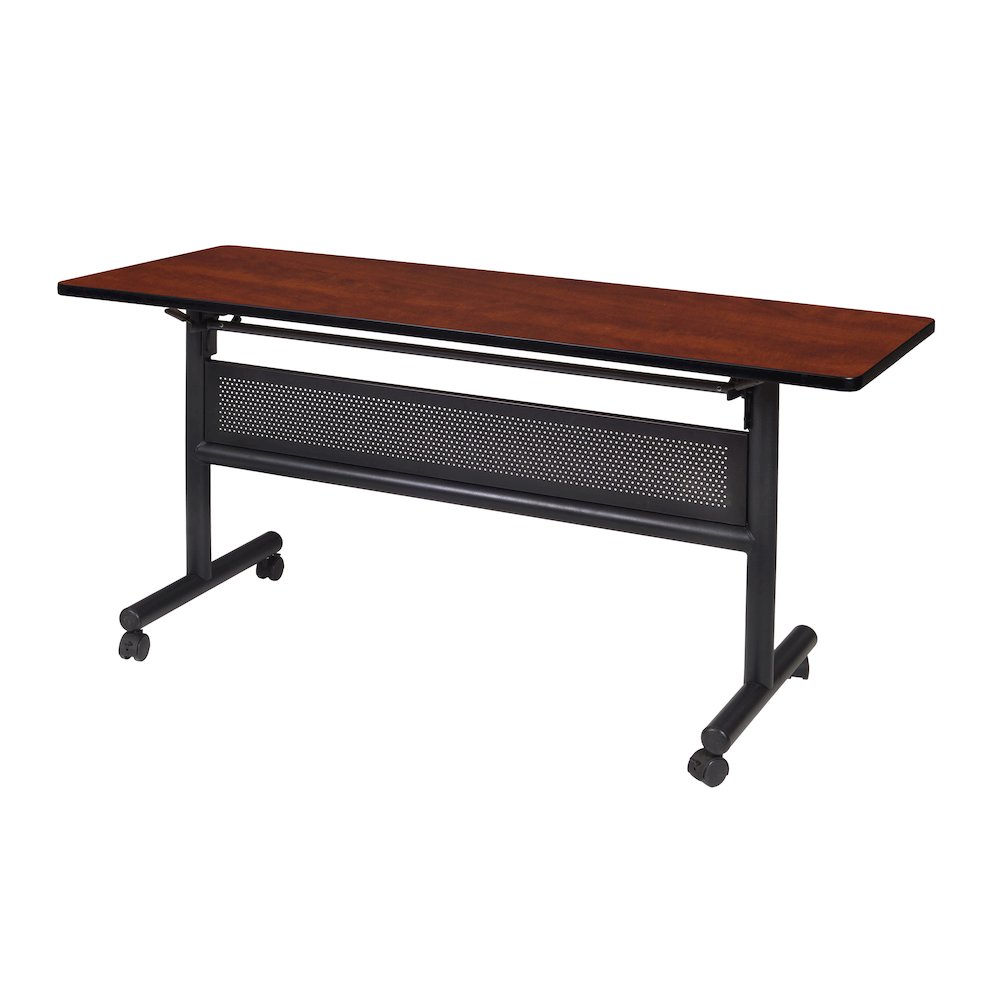 60 x 24 in. Flip-Top Training Nesting Table with Modesty Panel- Cherry. Picture 1