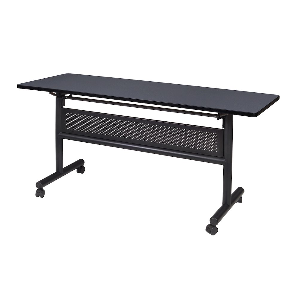 60 x 24 in. Flip-Top Training Nesting Table with Modesty Panel- Grey. Picture 1