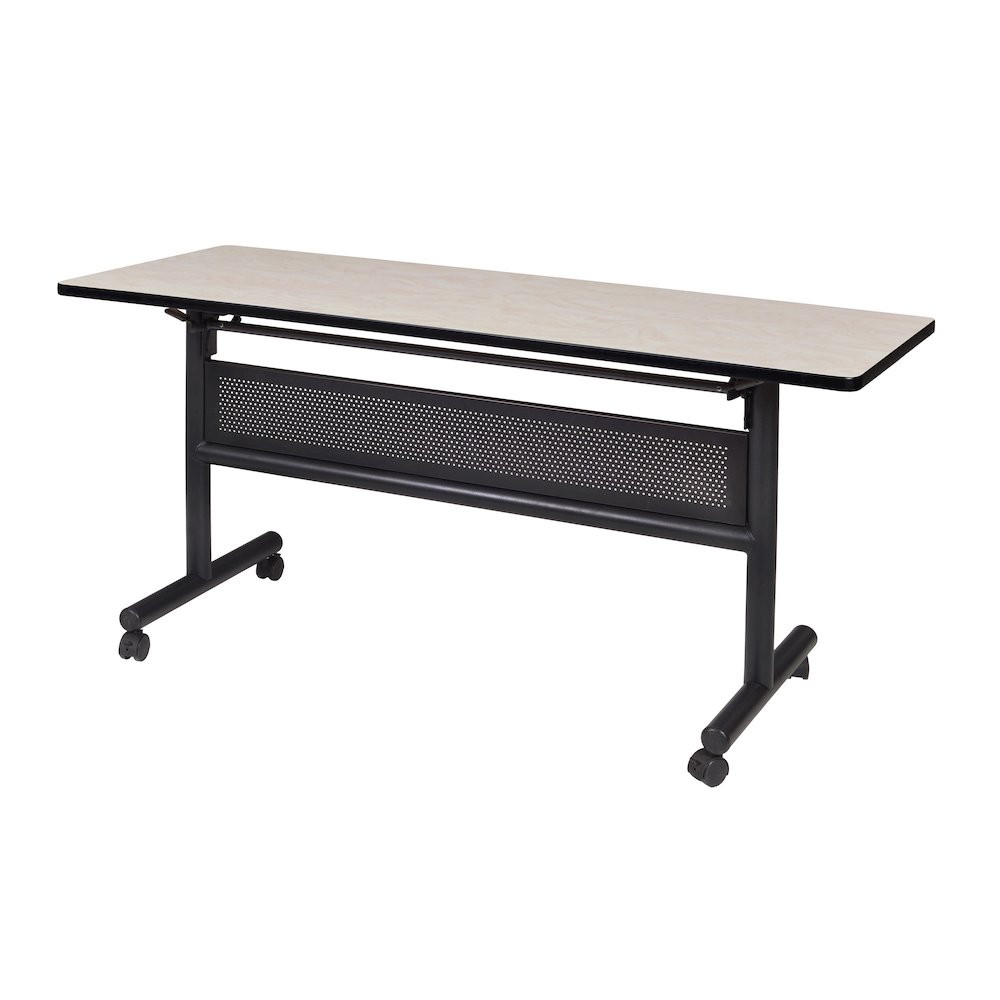 60 x 24 in. Flip-Top Training Nesting Table with Modesty Panel- Maple. Picture 1