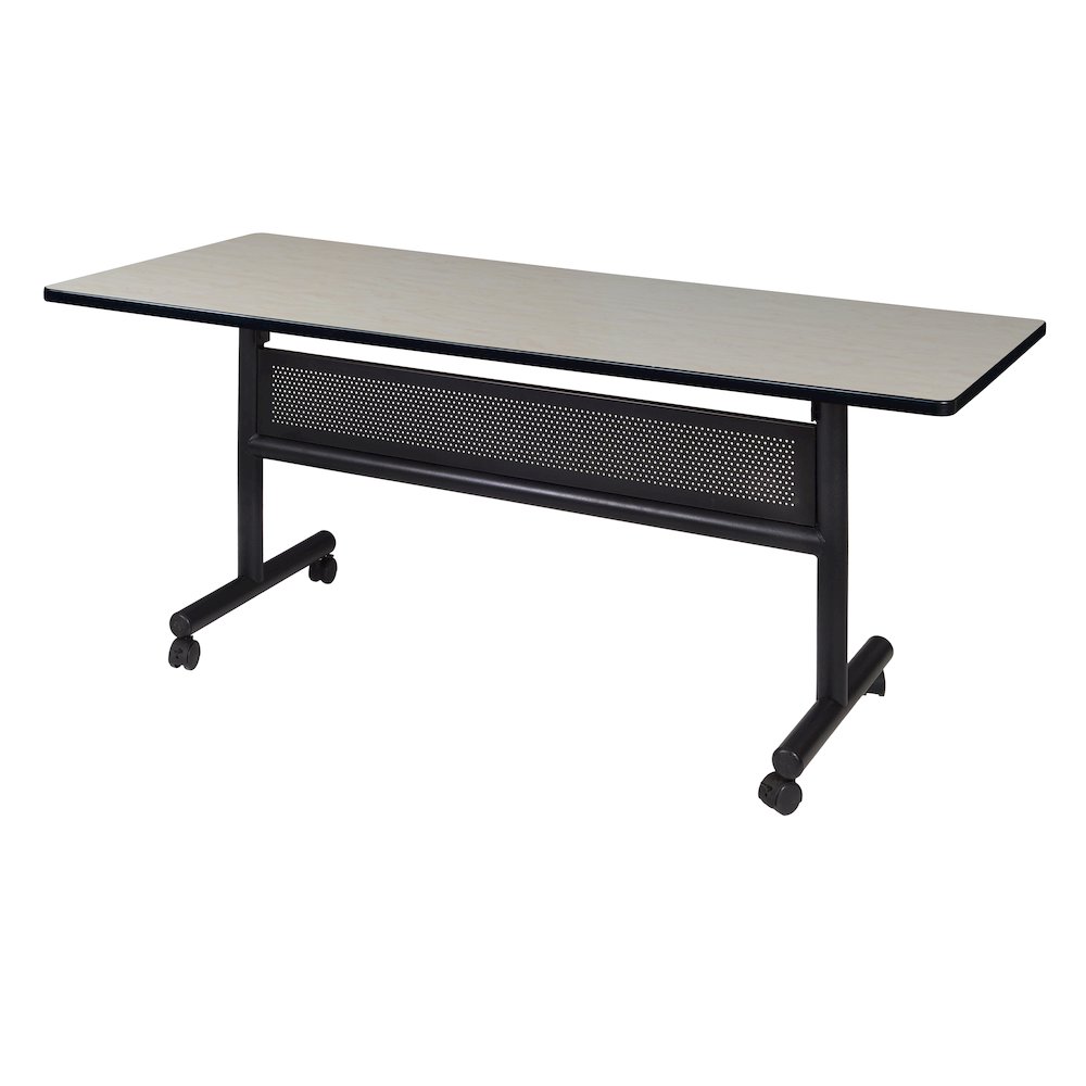 60 x 30 in. Flip-Top Training Nesting Table with Modesty Panel- Maple. Picture 1