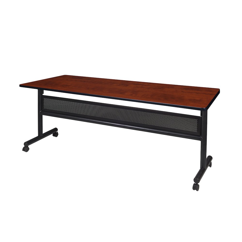 72 x 24 in. Flip-Top Training Nesting Table with Modesty Panel- Cherry. Picture 1