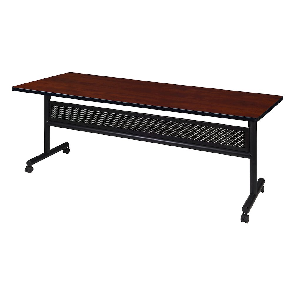 72 x 30 in. Flip-Top Training Nesting Table with Modesty Panel- Cherry. Picture 1