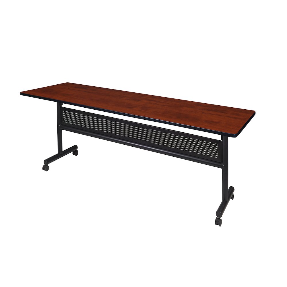 84 x 24 in. Flip-Top Training Nesting Table with Modesty Panel- Cherry. Picture 1