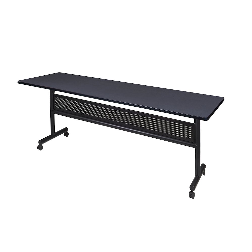 84 x 24 in. Flip-Top Training Nesting Table with Modesty Panel- Grey. Picture 1