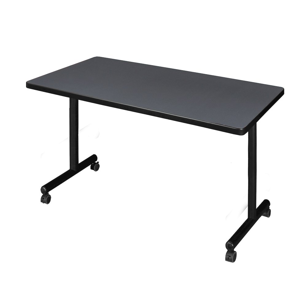 42 x 30 in. Mobile T-Base Training Seminar Table- Grey. Picture 1