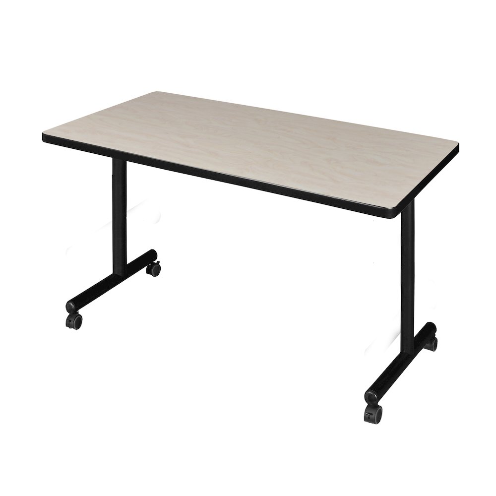 42 x 30 in. Mobile T-Base Training Seminar Table- Maple. Picture 1